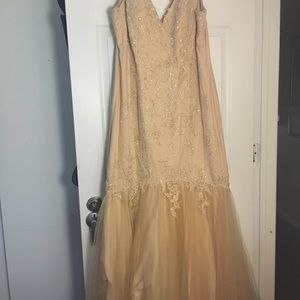Gold evening gown